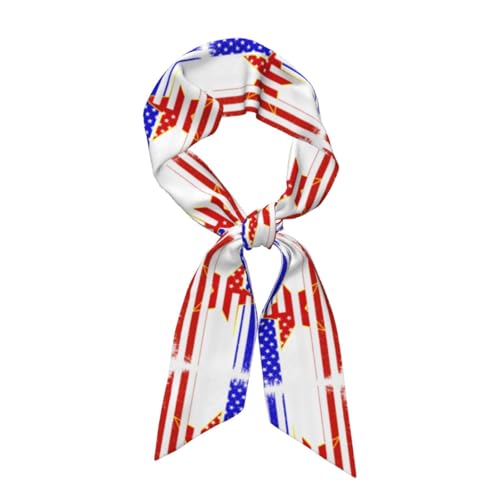 Yugoslavia Yugoslavian Flag Novelty Blur Style Women'S Luxury Satin Silk Scarf for Hair Neck Purse - Soft Lightweight Sun Protection Bandana Accessory with Glossy Finish for Summer Handbag Decoration