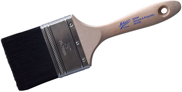 Ateco Pastry Brush, 3-Inch Wide Head with Black Boar Bristles, Stainless Steel Ferrule &amp; Wood Handle