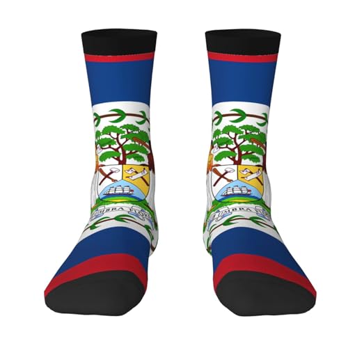 ZQYTGFDC Chaussettes de travail respirantes unisexes avec motif drapeau du Belize