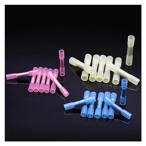 Kit de conector de manga a tope termorrretráctil y terminal aislado impermeable rojo 5