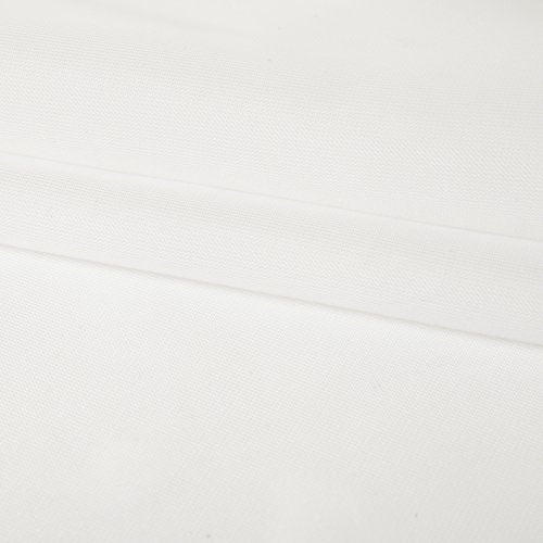 Aquazolax Rod Pocket Thin Sheer French Door Curtain Elegant Solid 25X72 Inch Voile Drapery Patio Door Panel With Tieback - 1 Panel, White #TOP3