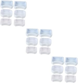 Ipetboom 18 Peças Tigela De Alimentação De Lagarto Pequenos Recipientes Pequenos Recipientes De Vidro Recipiente De Plástico Prato De Água Gecko Tigela De Comida De Dragão Barbudo Tigela