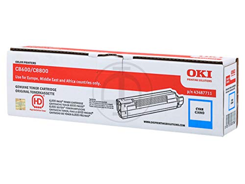 Toner cyan OKI C 8800 N original des impressions d'une netteté absolue