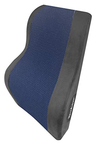 Brookstone Bk1172 - Luxurious Back Support Pillow For Office Chairs And Cars, Lumbar Cushion With Premium Grade Memory Foam With Cooling Gel, Soft Plush Cover #TOP3