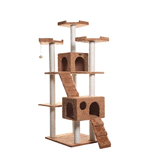 Casa para gato Armarkat madera 74 pulg marrón miniatura 1