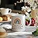 JKMBN Rainbow Coffee Mugs, Inspirational Quote Ceramic Coffee Mug, You are a Particularly Wonderful Human Ceramic Coffee Mug, Encouragement Gifts for Women Teen Girls, 11oz Ceramic Cup White