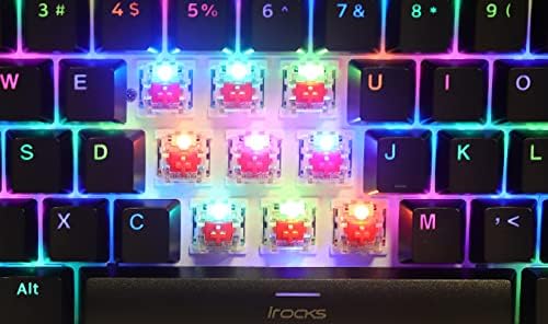 Miniatura 4 de i-rocks Teclado mecánico para juegos K71M RGB con perilla de control de medios, interruptores (marrón), 107 teclas con NKRO completo, teclas PBT,