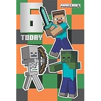 Minecraft 6th Birthday Card Age 6 Birthday Card