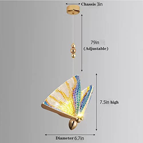 Zongyanxie Pendant Light For Bedroom Bedside Living Room Kitchen Dining Table Bar Decoration Modern Led Butterfly Hanging Light Fixture (Colours) #TOP4