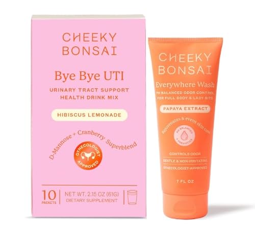 Cheeky Bonsai Urinary Health Hydration Packets and Feminine Full Body Wash Bundle