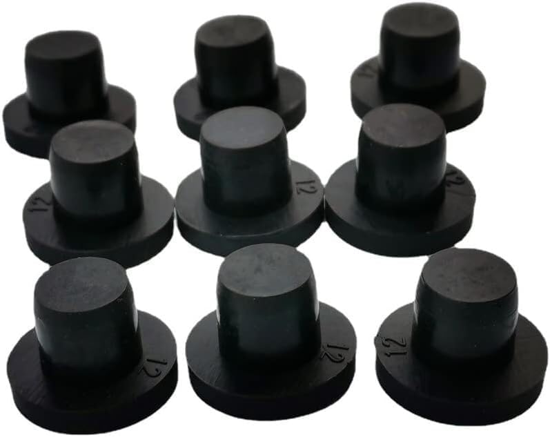 Seal Stopper,Rubber Hole Caps,Tap Bung,5Pcs/set Round Solid Rubber Seal Hole Plugs High Temperature Resistance T Type Silicone Hole Caps Dust proof Gasket Blanking End Caps (Color : Black, Size : A 3m