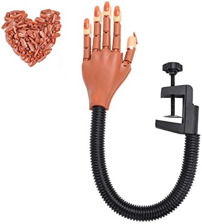 Hiistar Nail Trainning Practice HandNail Display Manicure Supply Flexible Movable False Fake Hands for Nail Manicure-Best Manicure DIY Print Practice Tool