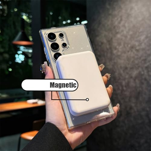 Coque Galaxy S24 anti-choc transparente avec paillettes intégrées