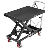Carro elevador de 230 kg de carga, mesa elevadora hidráulica de 28 – 72 cm,...