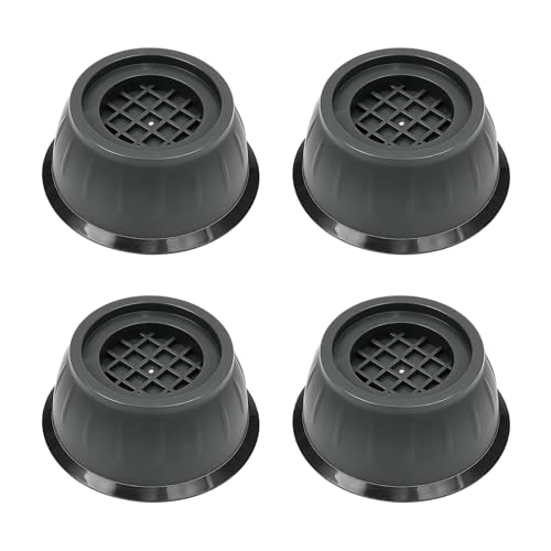 4PCS Anti-Vibrationsfüße für Waschmaschinen & Trockner, Rutschfeste Waschmaschinen Unterlage mit Robusten Antivibrationsfüßen, Schwingungsdämpfer Waschmaschine zur Geräuschreduzierung & Bodenschutz