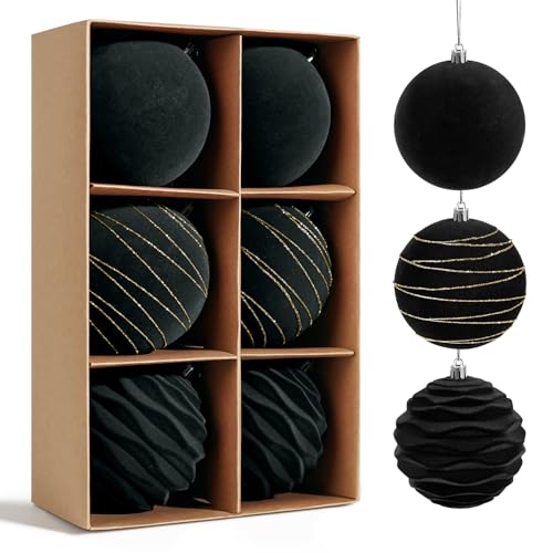 Miaikoe 6pcs Samt Weihnachts Ornamente Kugeln Sets für Weihnachten,...