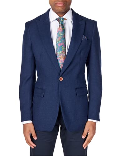 Xposed Los Hombres de Doble abotonadura Simple Blazer [BLZ-SIN-MARCO-NAVY-42,52EU]
