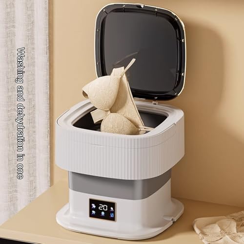 Portable Mini Washing Machine, 18L Foldable Travel Washer, Compact Deep Cleaner for Baby Clothes & Underwear, Ideal for Apartments & Camping (Green)