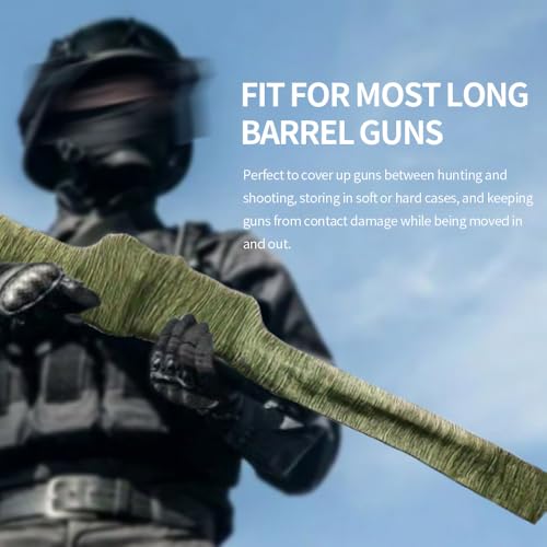 3 Pcs 54x4 Inch Knit Gun Socks,Silicone-Treated Gun Sleeve for Storage Rifle and Shotguns — view 4