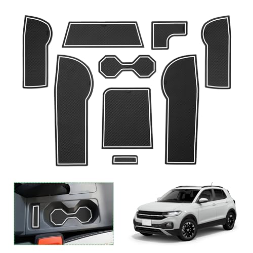 【GAFAT】フォルクスワーゲン T-Cross 2019年〜現行 新型 専用 純正 tcross ゴムマット ドアポケットマット tcross ラバーマット ゴム 防音 ドリンクホルダー t-cross アクセサリー ドレスアップ インテリアラバーマット