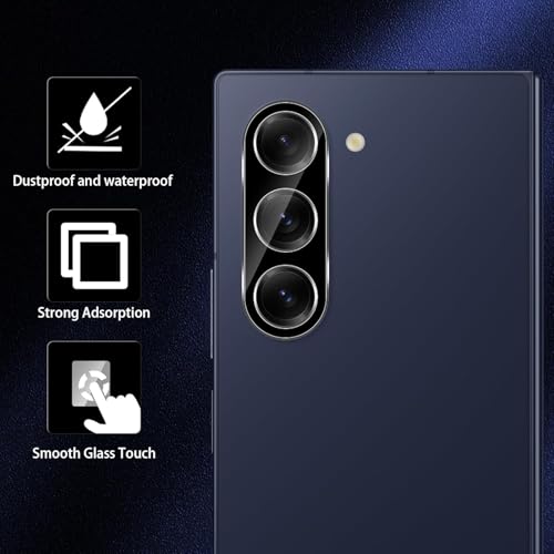 Image of Xmon Back Camera Lens Protector for Samsung Galaxy Z Fold 7 (2 Pack) Premium Camera Glass Protector Guard, Anti-Scratch, Ultra-Clear, Easy Installation