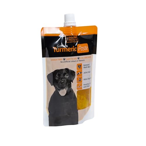 The Golden Paste Company Turmeric Paste for Dogs 200g - Anti Inflammatory Cycles - Hip & Joint Care Supplement with Curcumin Ceylon Cinnamon Apple Cider Vinegar & Coconut Oil for Dogs