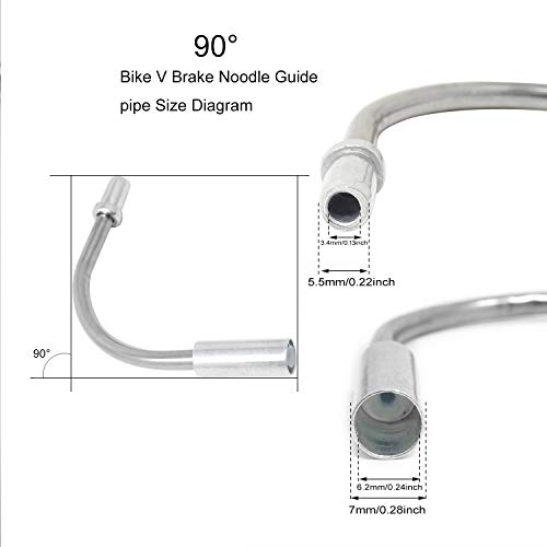 Honbay 12Pcs V Bike Brake Noodle Cable Guide Pipe Bicycle Cycling Brake Pipe With Rubber Boots For Road Mountain Bikes (6Pcs 90° Noodles For Front Wheels, 6Pcs 110° Noodles For Rear Wheels) #TOP1