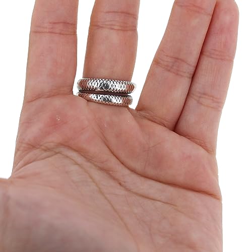 Silver Snake Ring, Sterling Silver, Wrap Around Ring, Gothic Jewelry, Snake Jewelry, Animal Jewelry, Alternative Fashion, Serpent Ring3