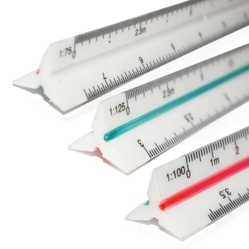 Escalimetro plastico Triangular 15cm, Kit, 211763, unidade