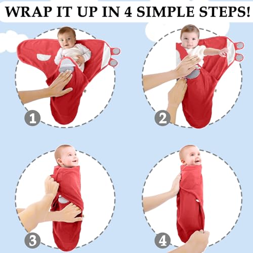 Image of 3 Pack Organic Swaddles Sacks For Newborns, Baby Girls, Boys, Soft & Snug Newborn Sack, Nursery Swaddling Blankets