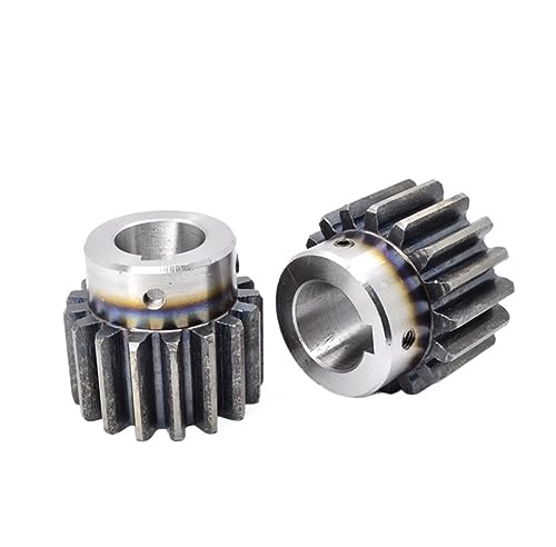 Bevel Gear Pinion Hardware Mechanical 1pcs 25 Teeth 2.5M Spur Gear with Step Keyway Bore 16/18/20/22/24/25/28/30/32mm Steel 25T 2.5 Module Motor Gear(22mm (Keyway 6mm))
