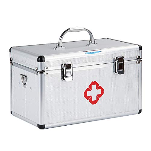 Coffret de secours médical RLKHXBS en aluminium avec tiroir de stockage et compartiments
