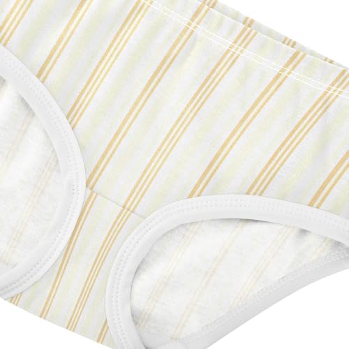 Yellow White Stripe Toddler Girls's Underwear 2T 23009104