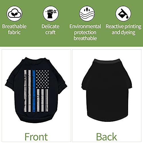 Dog Shirts Thin Blue Line Police Flag T-Shirt Pet Clothes Soft Breathable Hoodie Sweater For Small Dogs Cats Puppy Xxl #TOP2