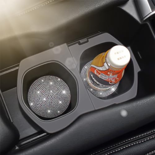 Image of Osilly Bling Car Cup Holder Coaster, 2 Pack Crystal Rhinestone Anti-Slip Insert Coasters, Universal 2.75 Inch Fashion Automotive Cup Mat, Car Interior Accessories Decor Gifts for Women (Multicolor)