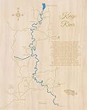 Kings River, Arkansas: Framed Wood Laser Engraved Map | Custom Text Included | Wood Sign | Wall...