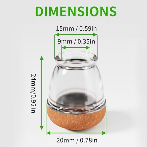 Image of 8PCS Round Clear Silicone Chair Leg Caps for Hardwood Floors(Fit:0.4-0.55 inch)