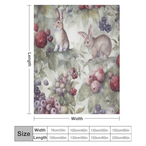 Couverture de lit lapin dessinée super douce chaude et légère 150x200