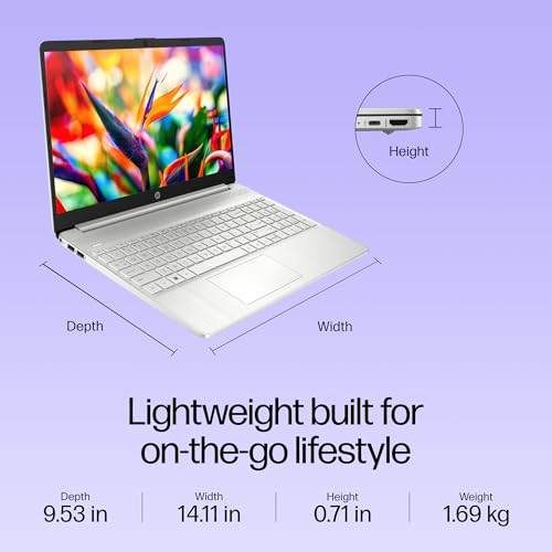 Image of HP 15s, 12th Gen Intel Core i3-1215U (8GB DDR4, 512GB SSD) Anti-Glare, 15.6 inch /39.6cm,FHD, Win 11, MS Office 21, Silver, 1 Care Pack 2 Years Additional Warranty with Onsite Support