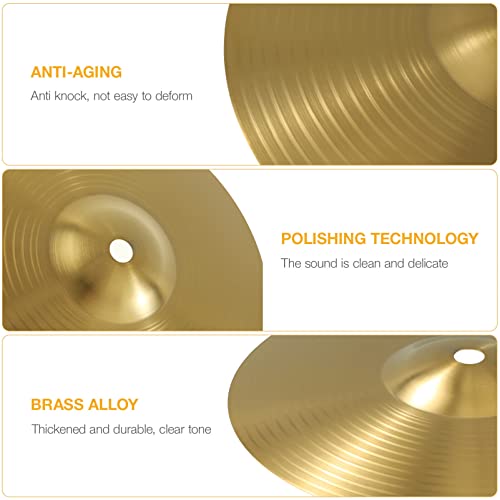 Beavorty 1Pcs Hat Cymbals Brass Cymbal Hat Drum Kit Cymbal Ride Cymbal Drum Percussion Brass Crash Ride Hat Cymbals For Drum Players Percussion Drum (8 Inch) #TOP3