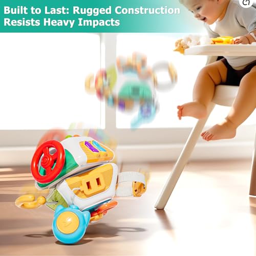 Image of Montessori Busy Board & Activity Cube, Sensory Travel Toys for Toddlers 1-3, Baby Toys 6-12-18 Months, Educational Learning Gifts for Boys & Girls (First Edition)
