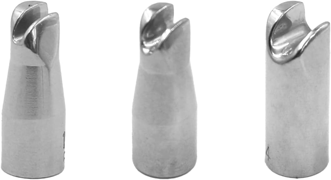 Fine Polished Stainless Steel Edge Creasing Tips M5 Internal Thread Kits for Leather Craft Edge Creaser (KIT2 (2.0-3.0-4.0MM)3 in 1)