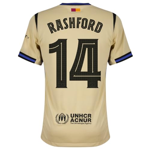 Rashford #14 Men’s Soccer Jersey Fan Edition – Short Sleeve Training & Casual Shirt – Home, Away & Third Kit 2025/26 (US, Alpha, Medium, Regular, Regular, Gold/Purple/Black)