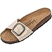 Produktbild Palado Pantoletten Damen Malta BX by Sila Sahin  gefertigt in Spanien  edle Veloursleder-Decksohle  Glitzerschnalle im Boxy-Design  Lack- oder Metallic-Optik  EVA-Sohle Beige Lack UK6 - EU39