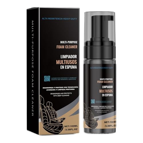 Spray De Espuma Interior De Coche | Limpiador De Espuma En Aerosol Asiento Para El Automóvil | Cleaner De Interior Automovilístico Multifuncional De 100 Ml, Conveniente Para Transportar Potentes Elimi