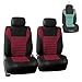 FH Group FB068102 Premium 3D Air Mesh Seat Covers Pair Set (Airbag Compatible) w. Gift, Burgundy/Black Color- Fit Most Car, Truck, SUV, or Van