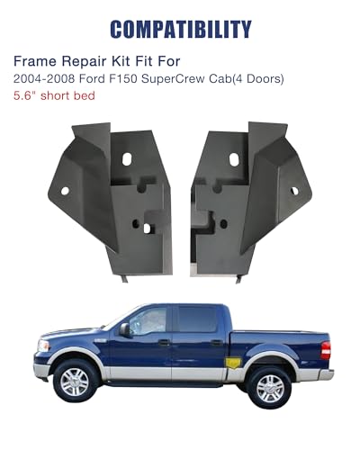 Image of Mountainpeak Frame Repair Kit Heavy Duty Steel Fit for 2004-2008 Ford F150 Super Crew Cab 5.5' Short Bed Center Rear Frame Repair