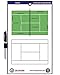 The Coacher Premium Dry Erase Magnetic Tennis Coaching Coach Board Clipboard - Made in The USA - Double-Sided - Tennis Training Aids Equipment Gear (No Magnets)