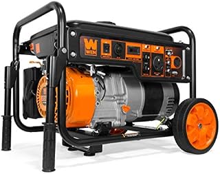 WEN GN6000 6000-Watt RV-Ready Portable Generator with Wheel Kit, CARB Compliant, Black