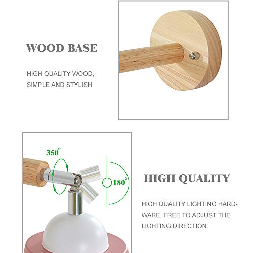 Lámpara de pared de madera con interruptor integrado para una iluminación cómoda en el cabecero 7